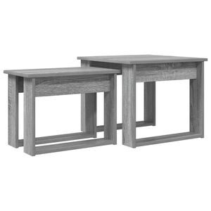 vidaXL Ensemble de tables basses 2 pc Gris Sonoma 50 x 52 x 42 cm