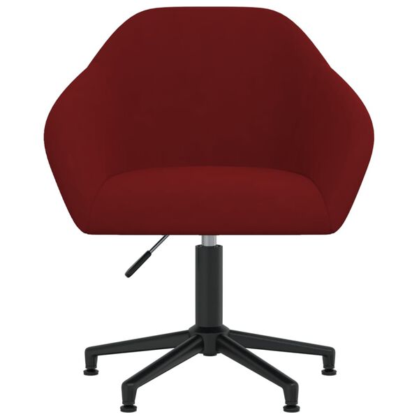 vidaXL Chaises &agrave; manger pivotantes lot de 2 rouge bordeaux velours