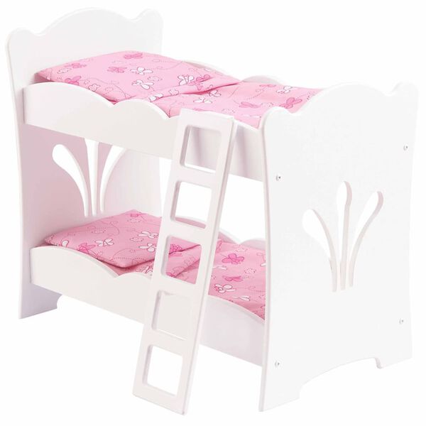 KidKraft Lit superpos&eacute; pour poup&eacute;e Lil 52,7x29,5x44,5 cm Blanc 60130