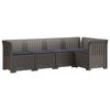 vidaXL Canap&eacute; de Jardin 5 Places avec Coussins Aspect Rotin PP