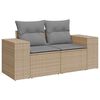 vidaXL Salon de jardin avec coussins 8 pcs beige résine tressée
