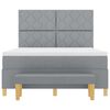vidaXL Lit &agrave; ressorts avec matelas Gris clair 160 x 200 cm tissu