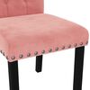 vidaXL Chaises &agrave; manger lot de 2 rose velours