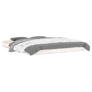 vidaXL Cadre de lit sans matelas blanc 160x200 cm bois de pin massif