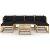 vidaXL Salon de jardin 7 pcs avec coussins bois de pin impr&eacute;gn&eacute;