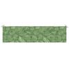 vidaXL Coussin de banc de jardin motif de feuilles 200x50x4 cm tissu