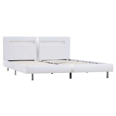 vidaXL Cadre de lit avec LED sans matelas blanc 180x200 cm