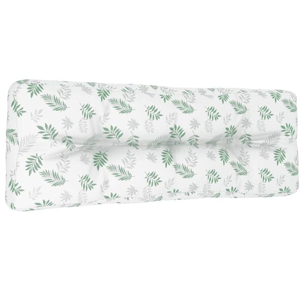 vidaXL Coussin de palette &agrave; motif de feuilles 120x40x12 cm Tissu