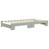 vidaXL Lit de jour et gigogne et matelas gris clair 100x200 cm velours
