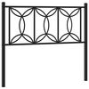 vidaXL T&ecirc;te de lit de remplacement m&eacute;tal noir 107 cm