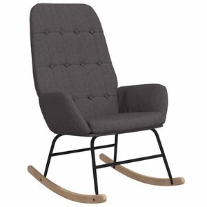 vidaXL Chaise &agrave; bascule Gris fonc&eacute; Tissu