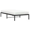 vidaXL Cadre de lit m&eacute;tal sans matelas noir 100x200 cm