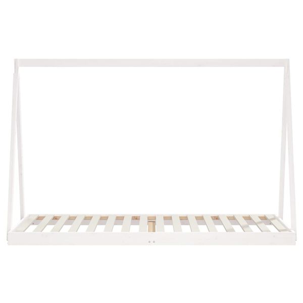 vidaXL Cadre de lit pour enfants blanc 90x200 cm bois de pin massif