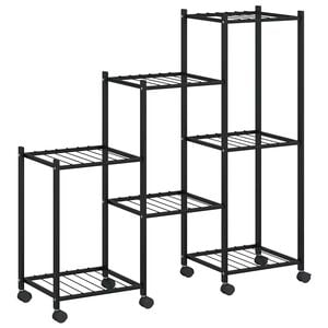 vidaXL Jardini&egrave;re avec roues 83x25x83,5 cm Noir Fer