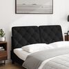 vidaXL Coussin de t&ecirc;te de lit noir 140 cm velours