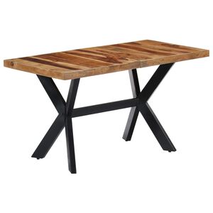 vidaXL Table &agrave; manger 140x70x75 cm Bois massif
