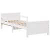 vidaXL Cadre de lit avec matelas Blanc 80 x 200 cm Bois de pin massif