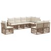 vidaXL Ensemble de canap&eacute; de jardin 8 pcs Beige polyrotin