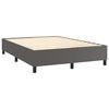 vidaXL Sommier &agrave; lattes de lit matelas LED Gris 140x190cm Similicuir