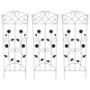 vidaXL Cl&ocirc;ture de jardin 3 pc Noir 110,5 x 42,5 cm Acier