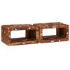 vidaXL Table de chevet 2 pc Marron 45 x 30 x 24 cm Bois Recycl&eacute; Solide