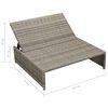 vidaXL Salon de jardin 5 pcs avec coussins R&eacute;sine tress&eacute;e Gris
