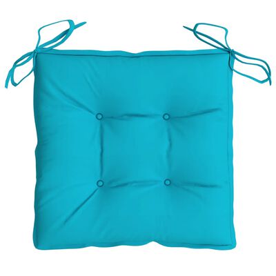 vidaXL Coussins de chaise lot de 2 turquoise 40x40x7 cm tissu