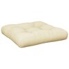 vidaXL Coussin de palette cr&egrave;me 60x61,5x10 cm tissu
