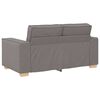vidaXL Canap&eacute; 3 pcs Taupe Tissu en lin m&eacute;lang&eacute;