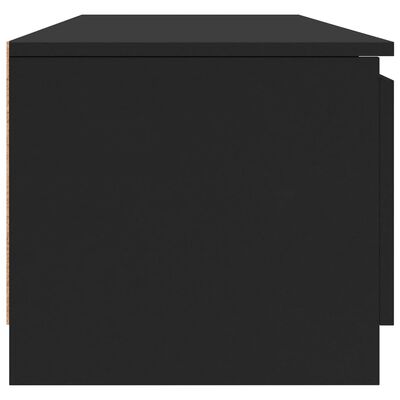 vidaXL Meuble TV Noir 140x40x35,5 cm Aggloméré