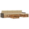 vidaXL Ensemble de canap&eacute;s d'ext&eacute;rieur 6 pc Naturel et Beige Polyester