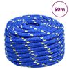 vidaXL Corde de bateau Bleu 20 mm 50 m Polypropyl&egrave;ne
