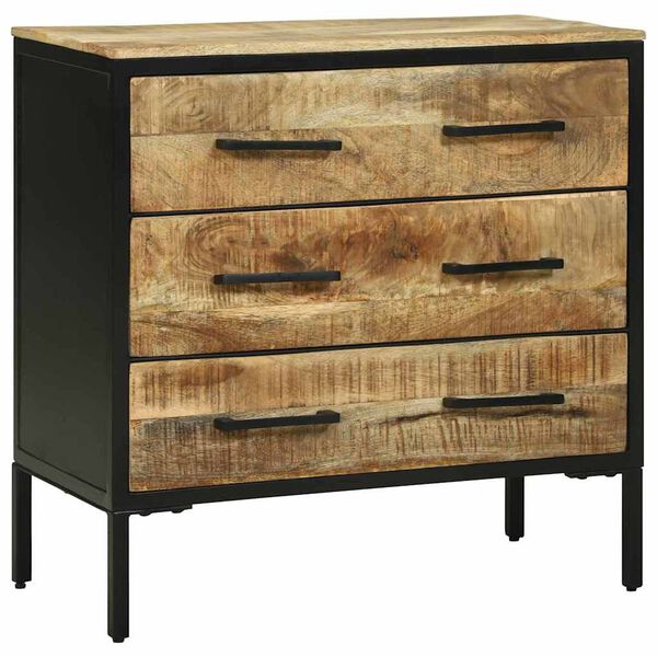 vidaXL Buffet avec tiroir 70 x 35 x 70 cm Bois de manguier massif