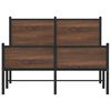vidaXL Cadre de lit en métal sans matelas chêne marron 120x190 cm