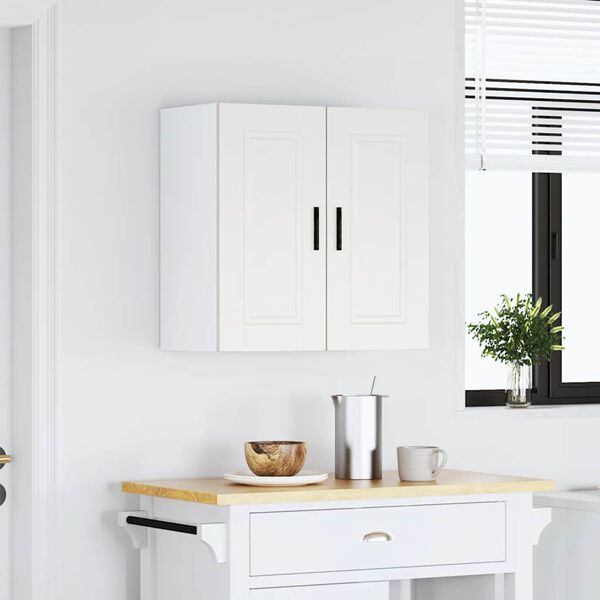 vidaXL Armoire murale de cuisine Porto blanc bois d'ing&eacute;nierie
