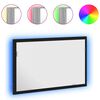 vidaXL Miroir de salle de bain avec &eacute;clairage LED en ch&ecirc;ne noir 60 x 8,5 x 37 cm