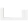 vidaXL Ensemble de meuble TV mural Montage mural 6 pcs Blanc