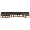 vidaXL Ensemble de canap&eacute;s d'ext&eacute;rieur 8 pc Naturel et noir