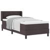 vidaXL Lit &agrave; ressorts avec t&ecirc;te de lit Marron fonc&eacute; 200 x 100 cm tissu