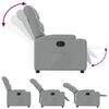 vidaXL Fauteuil inclinable en tissu gris clair