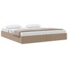 vidaXL Lit de Rangement avec matelas Cappuccino 180 x 200 cm Faux cuir