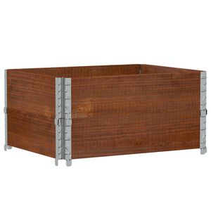 vidaXL Colliers de palette 2 pcs marron 80x60 cm bois de pin solide