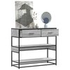 vidaXL Table console sonoma gris 90x35x80 cm bois d'ingénierie