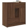 vidaXL Buffet avec tiroirs et portes ch&ecirc;ne marron 70,5x34x74,5 cm