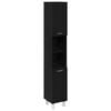 vidaXL Cabinet de salle de bain avec porte Ch&ecirc;ne noir 30 x 30 x 179 cm