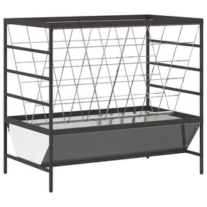vidaXL Nourrisseur pour Animaux Argent&eacute; 100 x 60 x 90 cm 15 kg