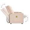 vidaXL Fauteuil de massage inclinable et porte-gobelet 2 places cr&egrave;me