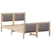 vidaXL Cadre de lit Marron et taupe 120 x 200 cm Bois massif en pin