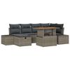vidaXL Ensemble de canap&eacute; de jardin 7 pc Gris polyrotin