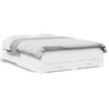 vidaXL Cadre de lit avec tiroirs sans matelas blanc 135x190 cm